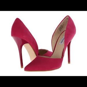 Steve Madden Fuchsia Suede Two-Piece Pump